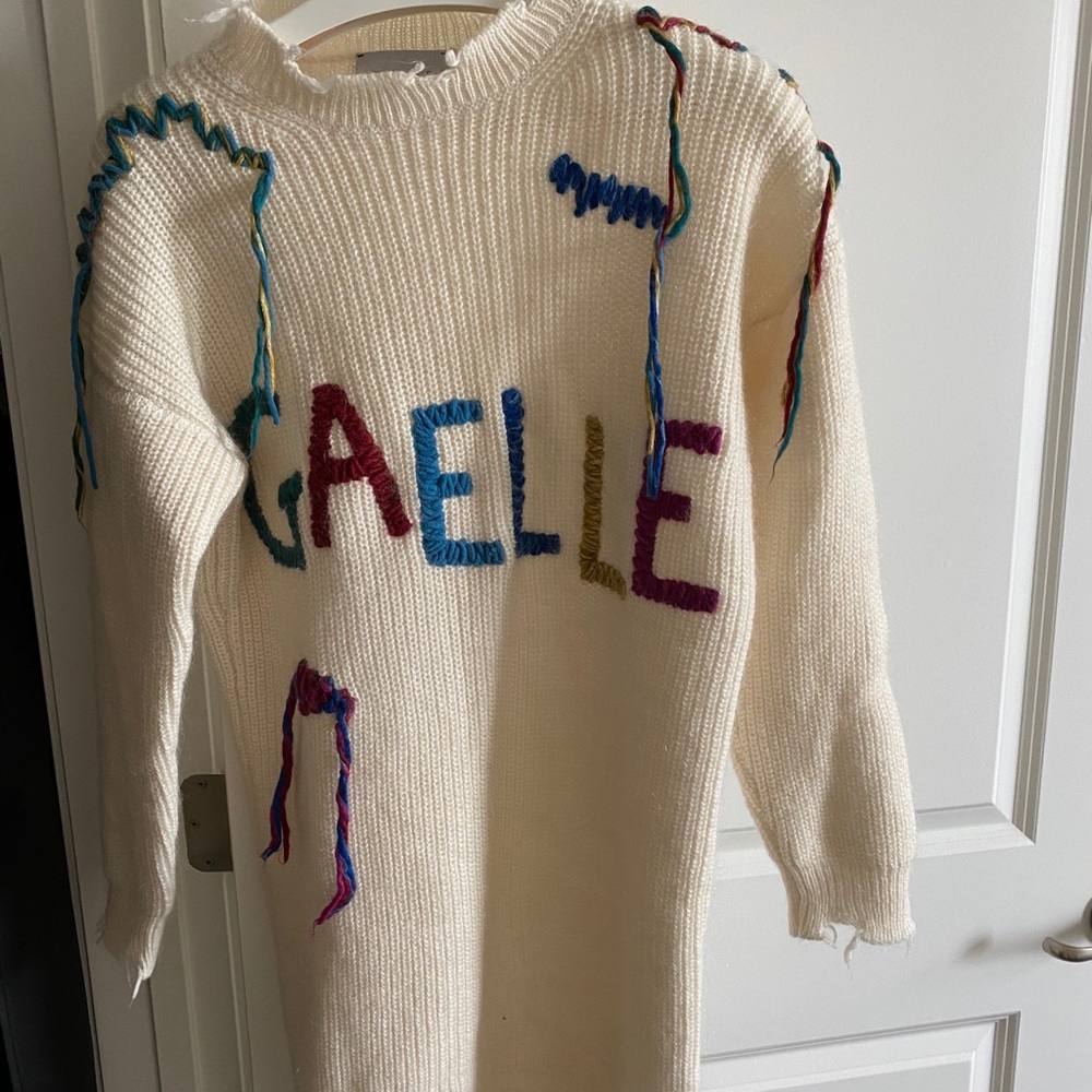 Gaelle Bonheur embroidered logo knit dress